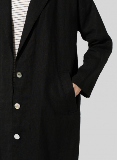 Linen Classic L/Sleeve Long Jacket