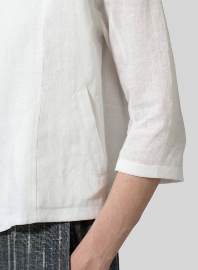 Linen Open Front Jacket