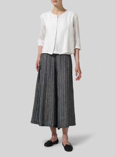 Linen Open Front Jacket