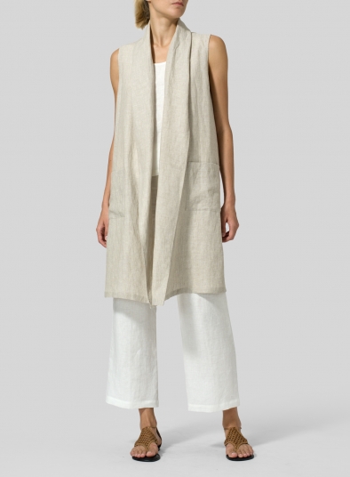 Linen Hi-Lo Hem Vest