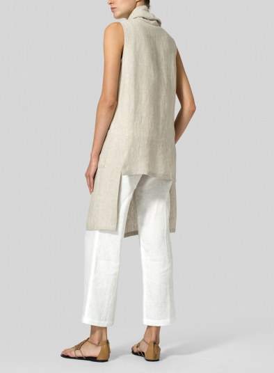 Linen Hi-Lo Hem Vest