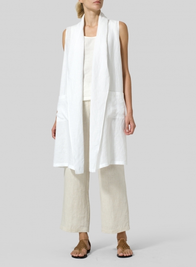 Linen Hi-Lo Hem Vest