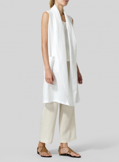 Linen Hi-Lo Hem Vest