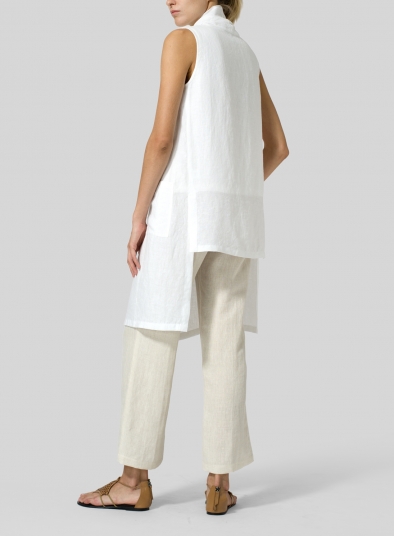 Linen Hi-Lo Hem Vest
