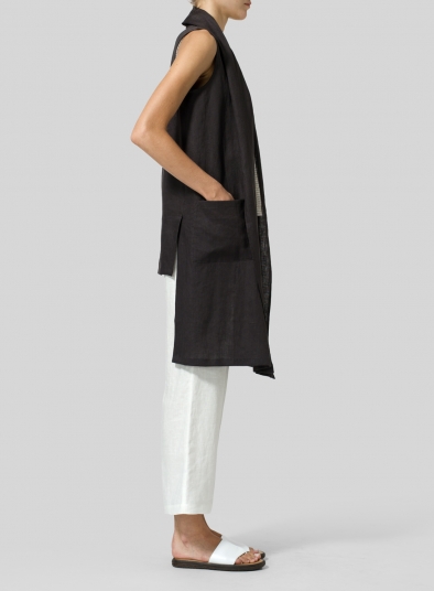 Linen Hi-Lo Hem Vest