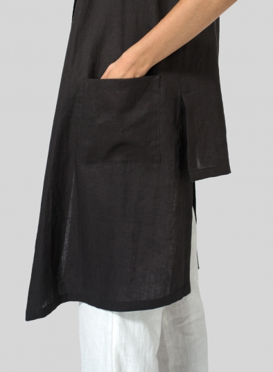 Linen Hi-Lo Hem Vest