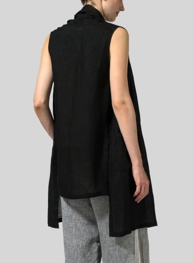 Linen Hi-Lo Hem Vest