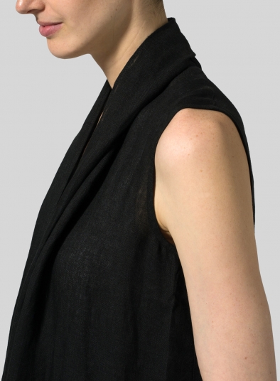 Linen Hi-Lo Hem Vest