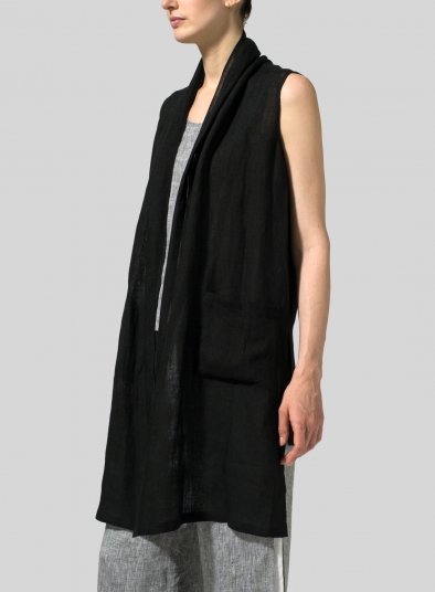 Linen Hi-Lo Hem Vest