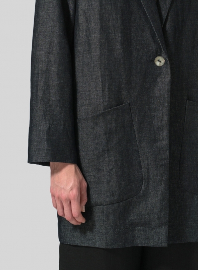 Heavy Linen Notch Lapel Jacket