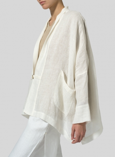 Woven Linen Kimono Jacket