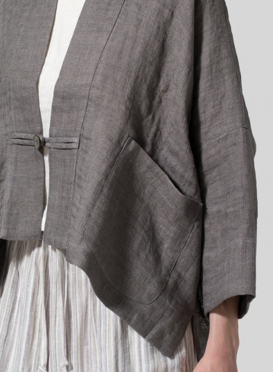 Double Layer Linen Kimono Jacket