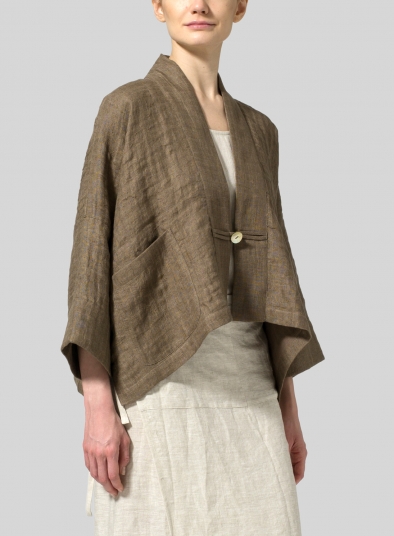 Linen Double Layer Kimono Jacket