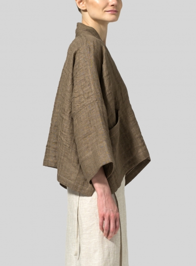 Linen Double Layer Kimono Jacket