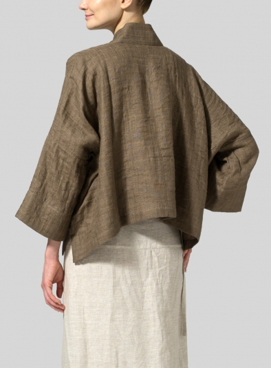 Double Layer Linen Kimono Jacket