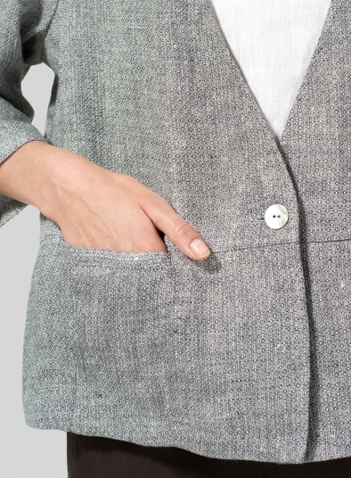 Linen Boxy Fit Jacket