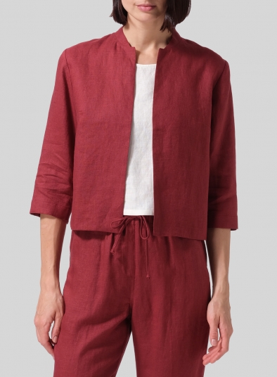 Linen Crop Blazer