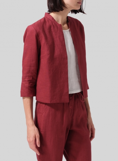 Linen Crop Blazer