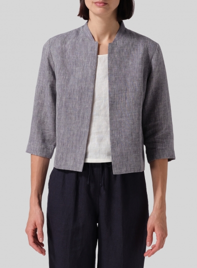 Linen Crop Blazer