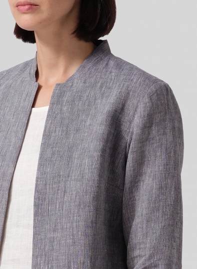 Linen Crop Blazer