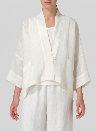 Linen Oversized Kimono Jacket