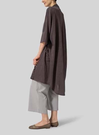Linen Knit Longline Oversized Cardigan
