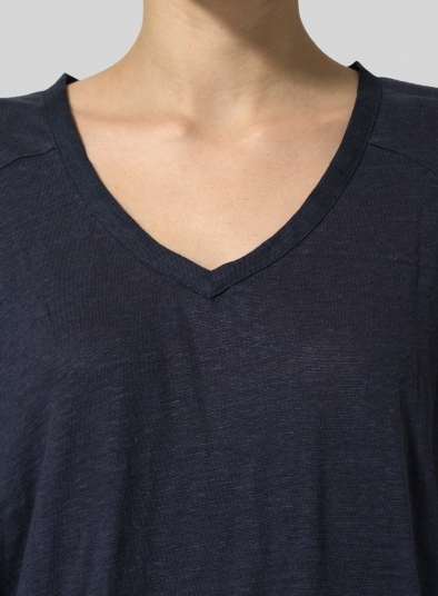 Knitted Linen Square Long Sleeve Top