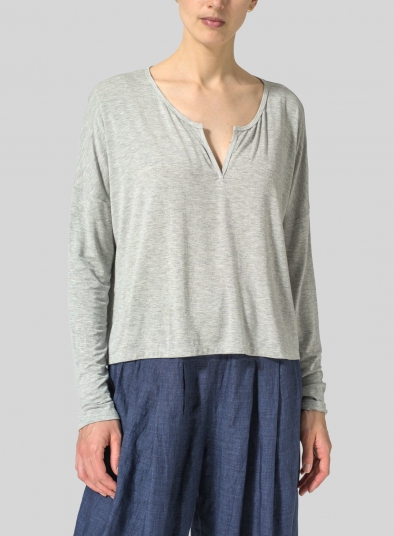 V-Neck Boxy Top