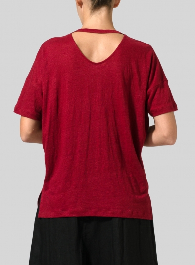 Linen Jersey Boxy Top