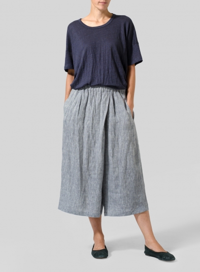 Linen Jersey Boxy Top