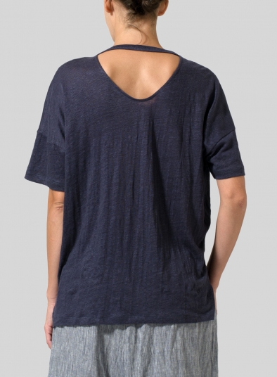 Linen Jersey Boxy Top