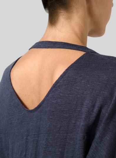 Linen Jersey Boxy Top
