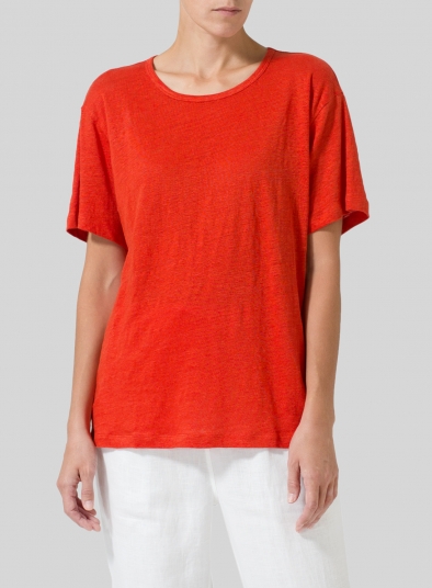 Linen Short Sleeve Jersey Tank Top