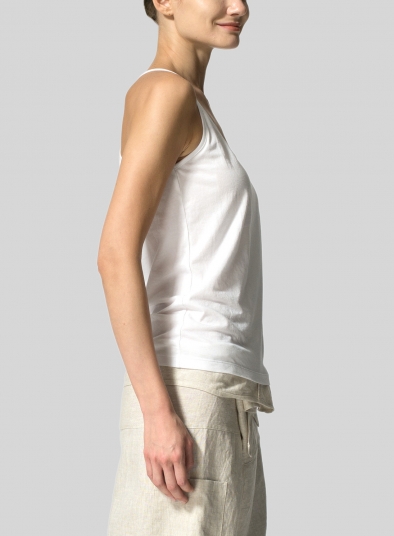 Lightweight-Cotton Racerback Sleeveless Tank