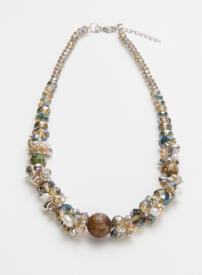 Resin Metal Front Collar Necklace