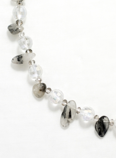 Faceted Clear Stone Necklace