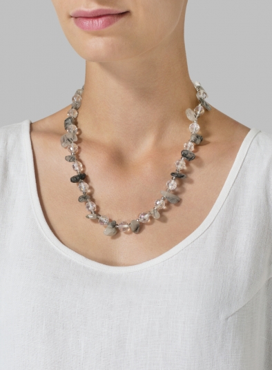 Faceted Clear Stone Necklace