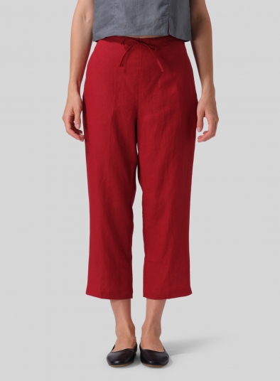Linen Cropped Pants