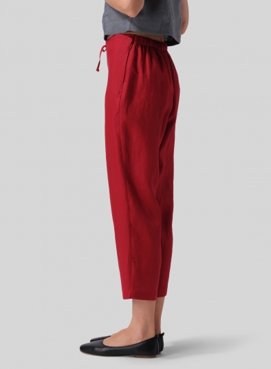Linen Cropped Pants
