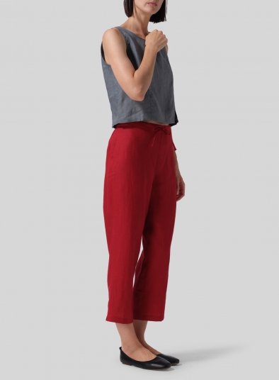 Linen Cropped Pants