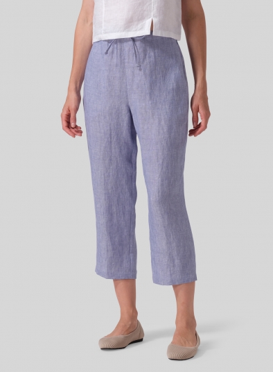 Linen Cropped Pants