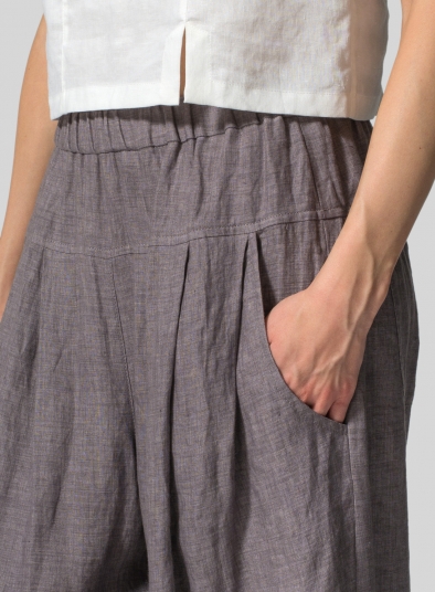 Linen Crumple Effect Harem Pants