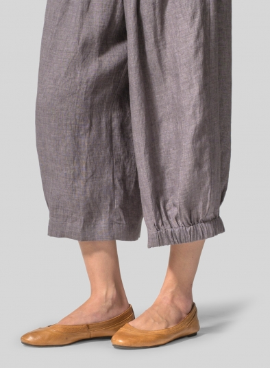 Linen Crumple Effect Harem Pants