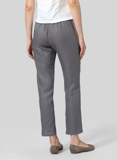 Linen Slim Ankle Pants