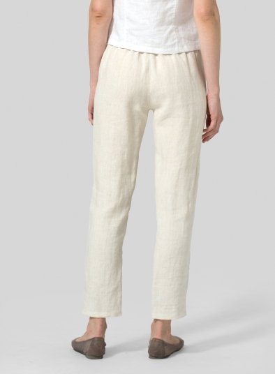 Linen Slim Ankle Pants