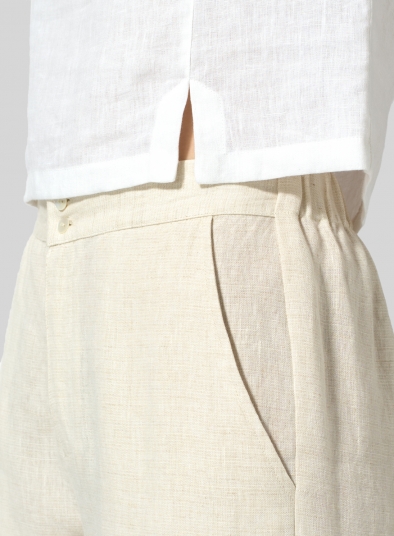 Linen Slim Ankle Pants