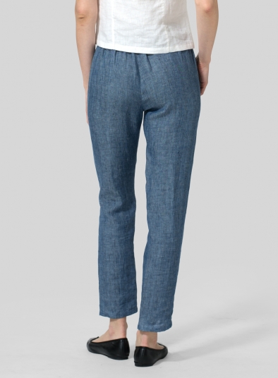 Linen Slim Ankle Pants