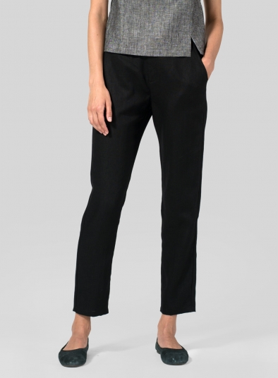 Linen Slim Ankle Pants