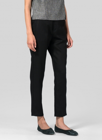 Linen Slim Ankle Pants