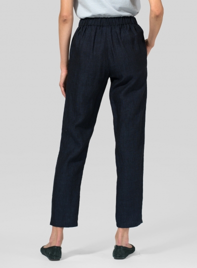 Linen Slim Ankle Pants